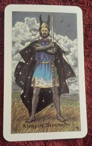 Photo of the King of Swords from the Robin Wood tarot