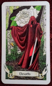 photo of the Death card from the Robin Wood tarot