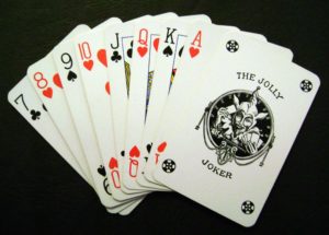 A fan of playing cards